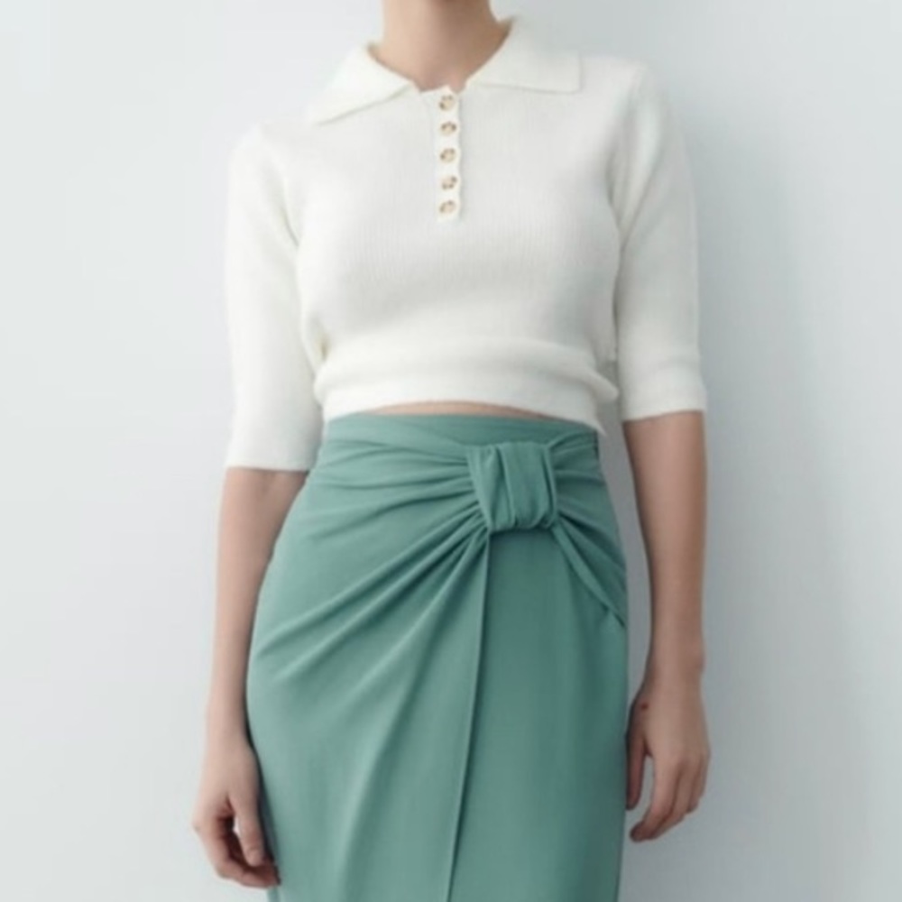 Zara Open Back Knit Polo